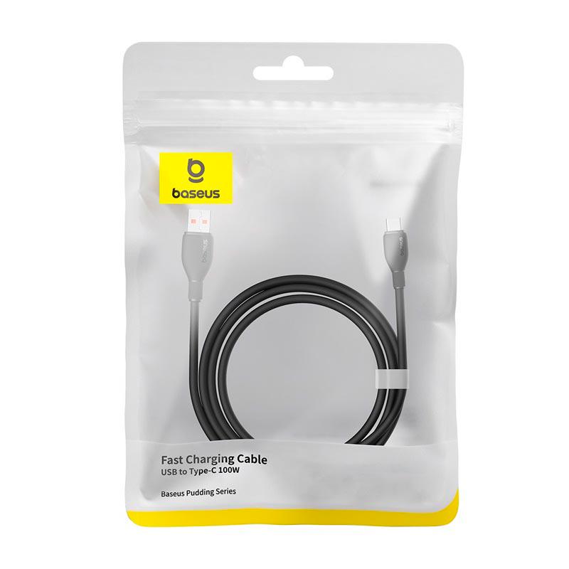 Кабель для зарядки і передачі даних BASEUS USB Type-C Pudding Series Fast Charging Cable 2м Чорний (P10355703111-01) - фото 5