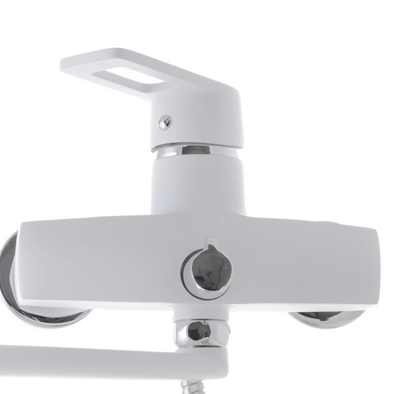 Змішувач для ванни з поворотним довгим зливом Zerix Z2230-7 Білий - фото 4