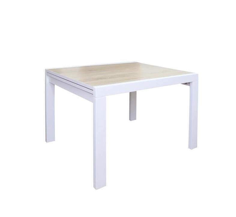 Обідній стіл розкладний Слайдер дерев'яний 1000-2000 мм Білий/Сонома (1183079662)