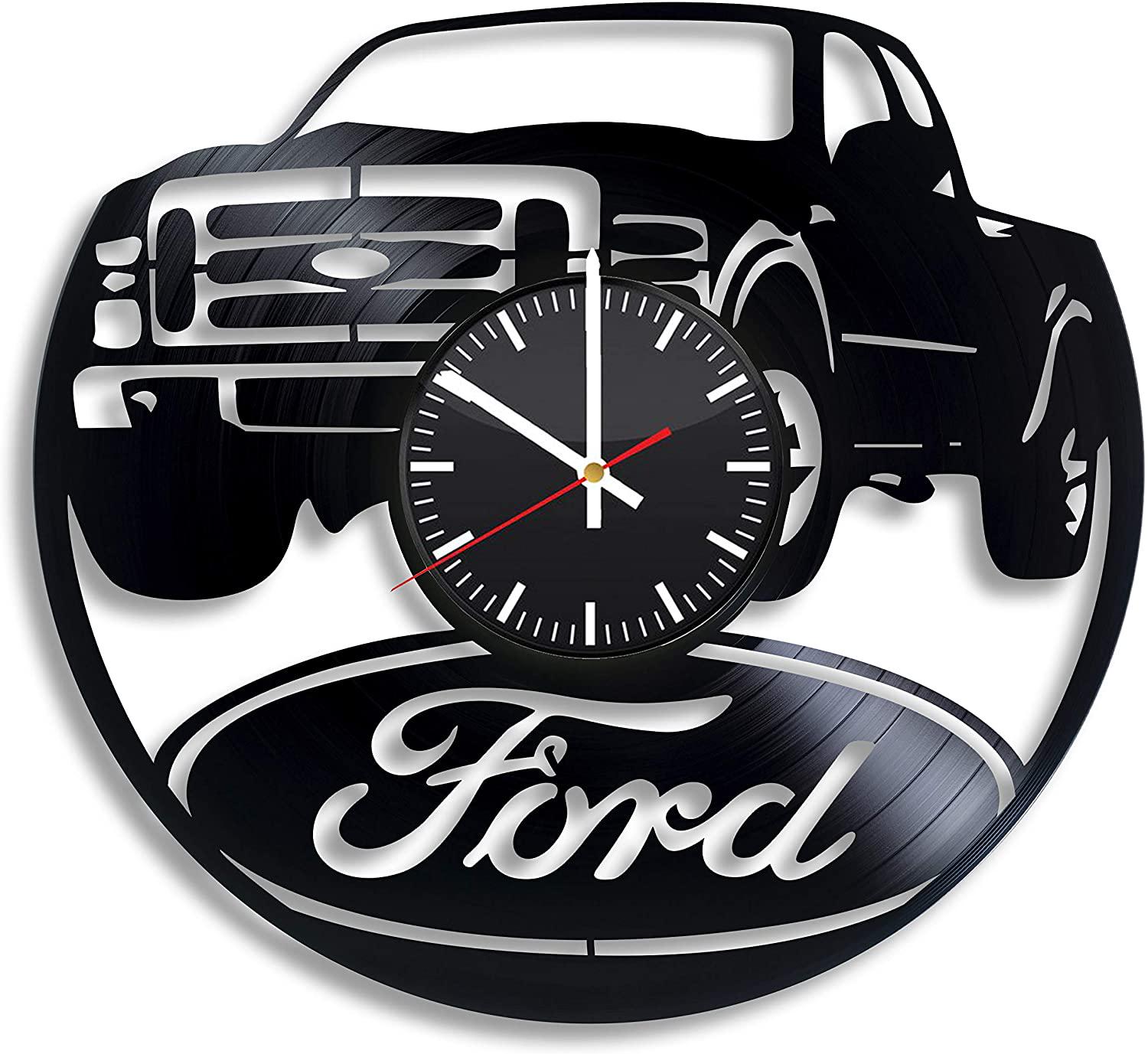 Часы настенные Форд пикап 2496 из виниловой пластинки