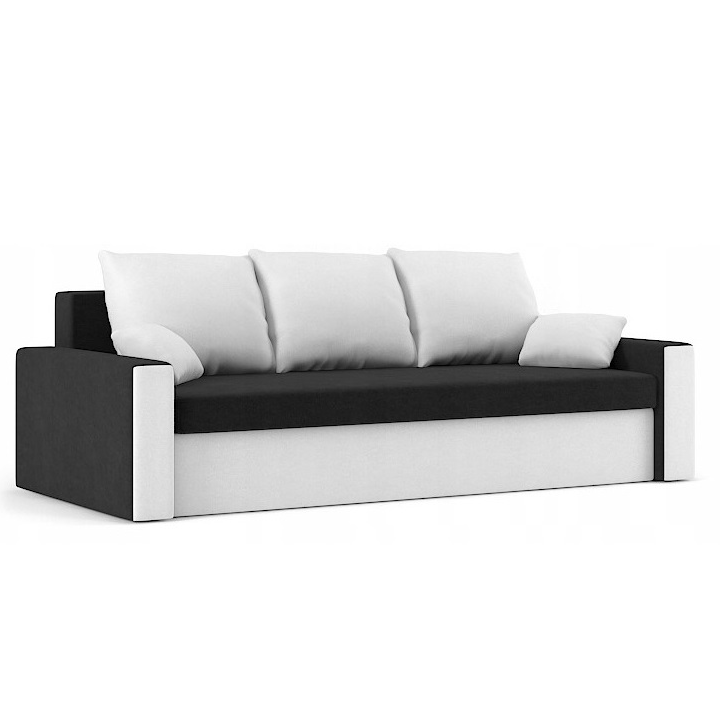 Диван Зеус 225х90 см Чорний/Молочний (25484750) Диван Зеус 225х90 см Чорний/Молочний (25484750)