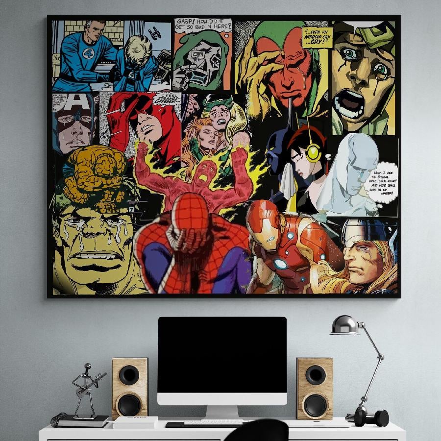 Картина HolstPrint Супергерои комиксов на холсте 50х70 см (RK0154)