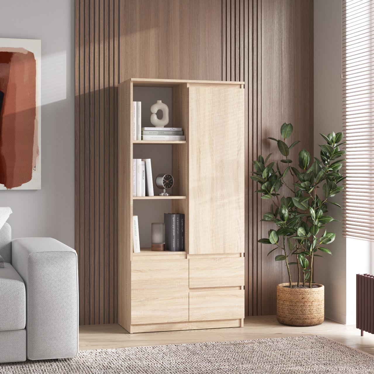 Шафа-пенал Вайс R-26 802х400х1691 мм Дуб Сонома (30773126) - фото 1 Шафа-пенал Вайс R-26 802х400х1691 мм Дуб Сонома (30773126) - фото 1