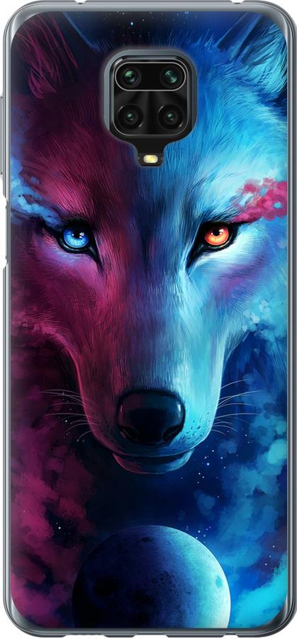 Чехол на Xiaomi Redmi Note 9 Pro Арт-волк (3999t-1911-42517)