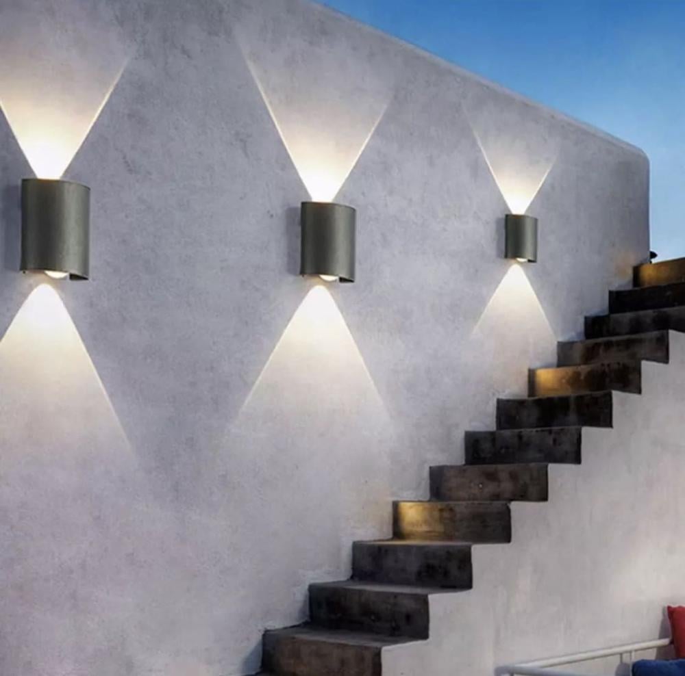 Світильник двосторонній фасадний на 2 лінзи 3000K Чорний (9603-2 BK) - фото 3