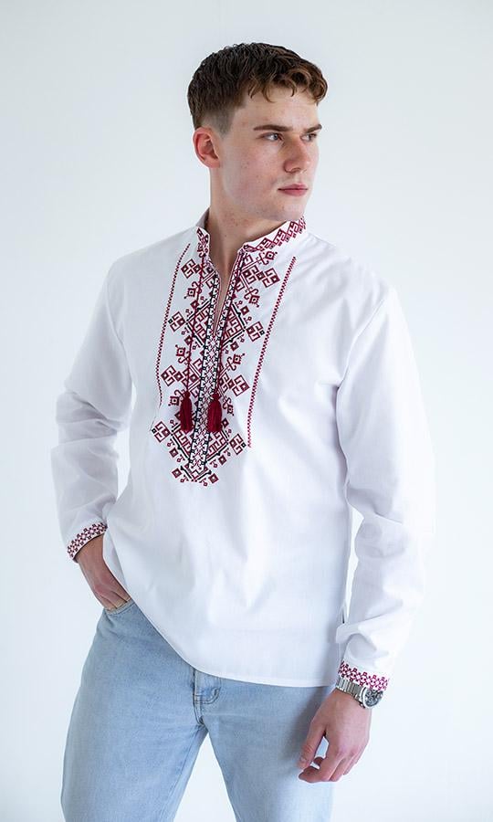 Вишиванка чоловіча Вишиваночка р. 54 Білий (3176-4) - фото 2