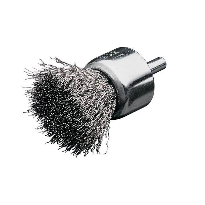 Щітка кінцева Lessmann 30х25 мм хвостовик 6 мм нержавіючий гофрований дріт 0,3 мм 18000 об/хв 456361 (13743)