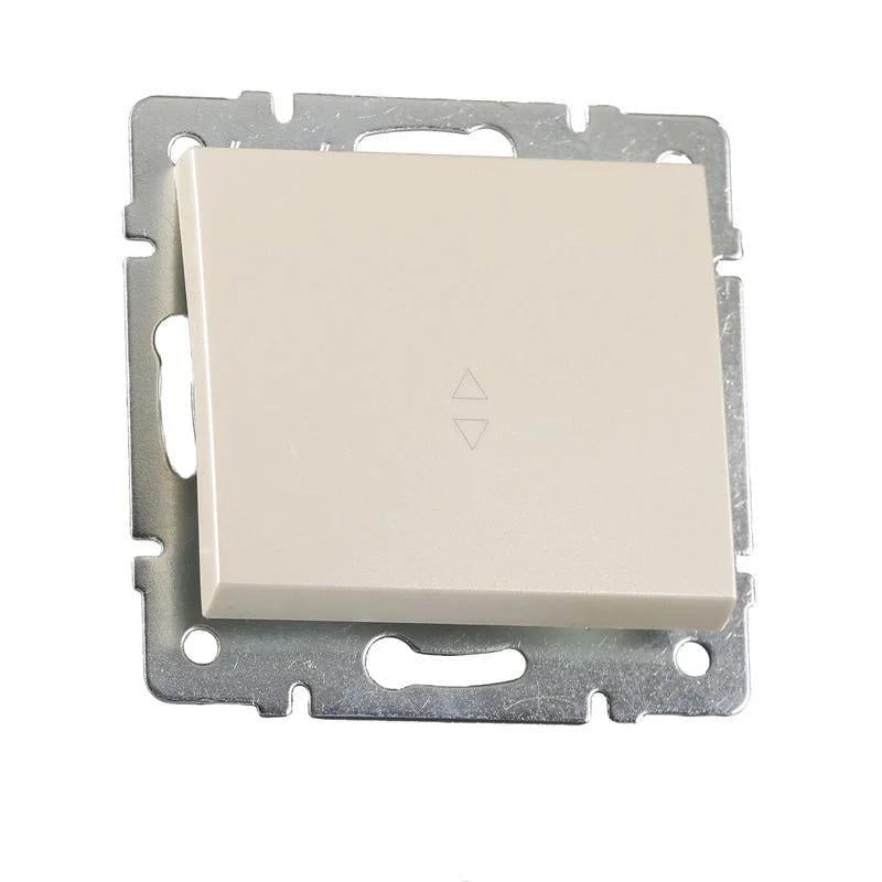 Выключатель одноклавишный проходной Lezard Rain 703-3088-105 Жемчужно-белый (27550311)