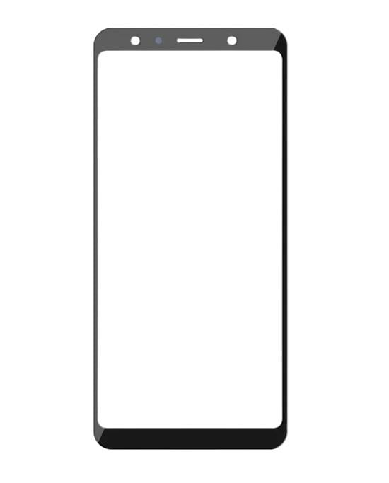 Скло для переклейки дисплея для Samsung A750 A7 Чорний (000044178)