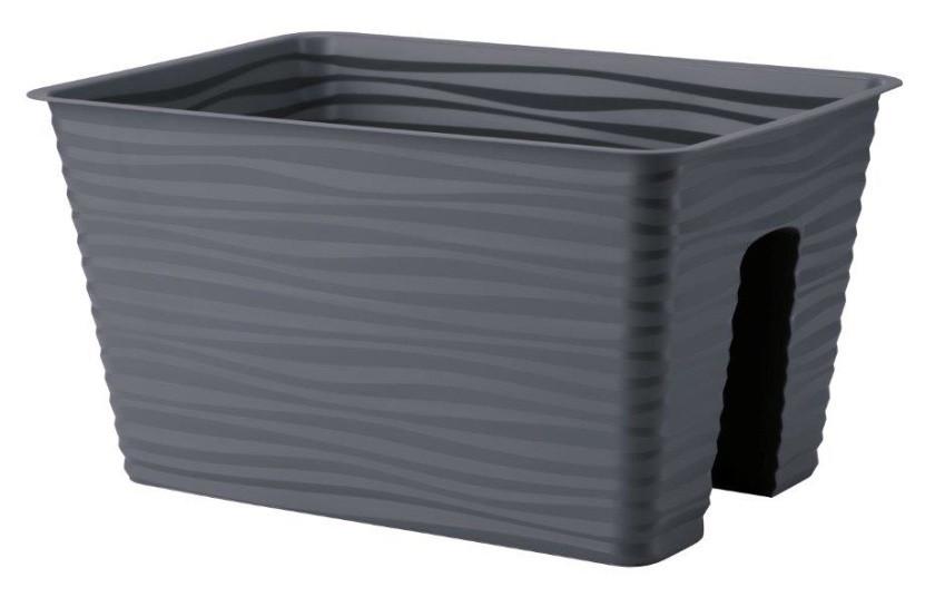 Горщик балконний Form Plastic Сахара 40 Антрацит (4460-014) - фото 1 Горщик балконний Form Plastic Сахара 40 Антрацит (4460-014) - фото 1