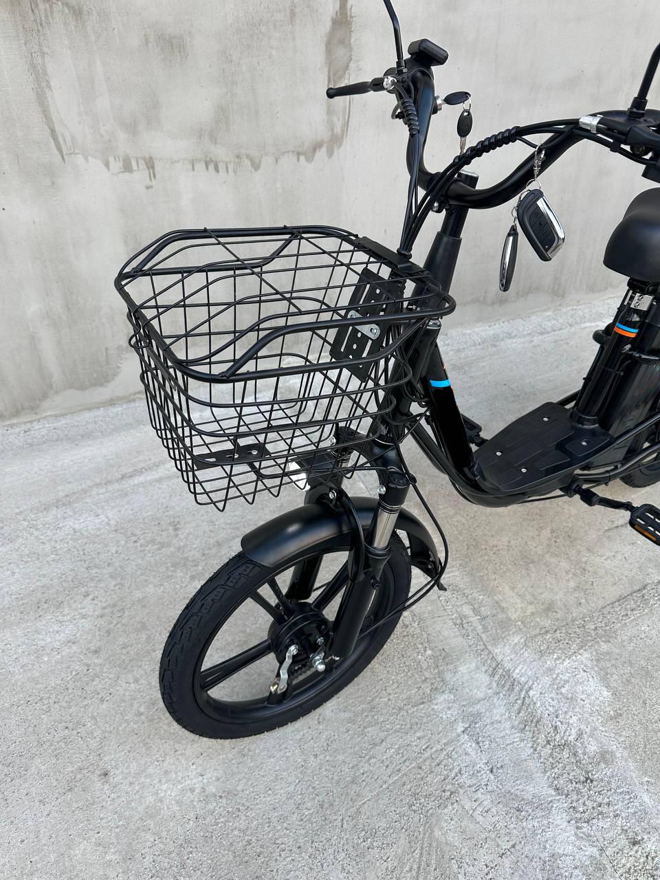 Электровелосипед Minako U18 двухместный 18" 600 W/48 V/18 Ah с грузовым усиленным багажником Черный - фото 4 Электровелосипед Minako U18 двухместный 18" 600 W/48 V/18 Ah с грузовым усиленным багажником Черный - фото 4