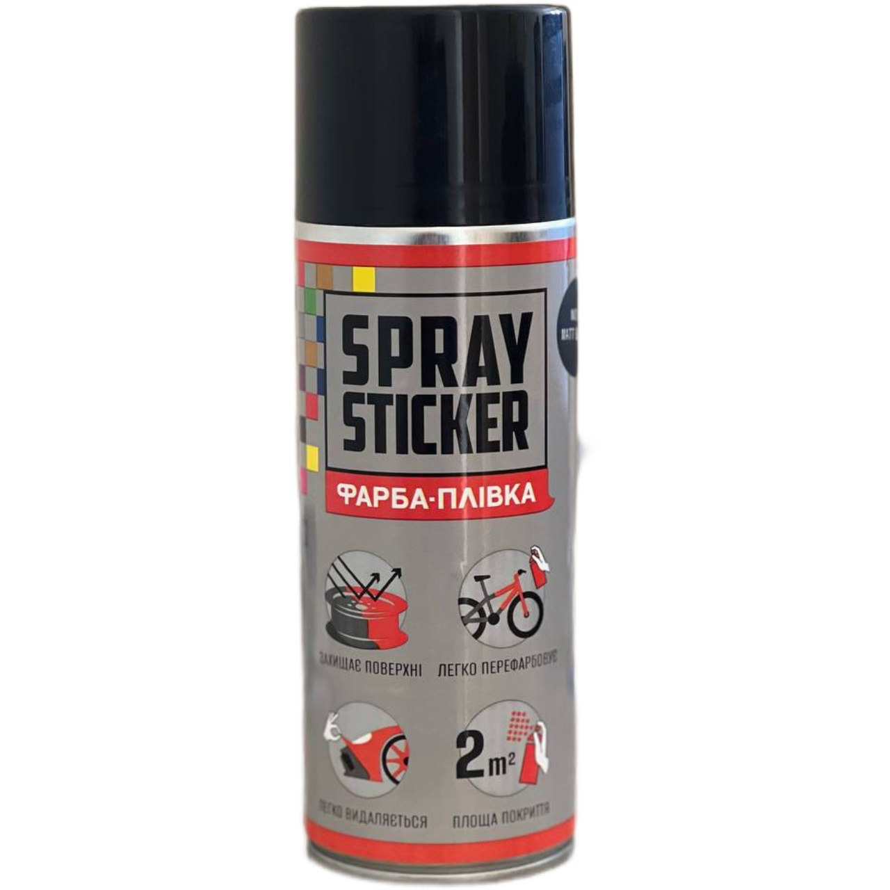 Рідка гума BeLife Spray Sticker аерозоль 400 мл Чорний Рідка гума BeLife Spray Sticker аерозоль 400 мл Чорний