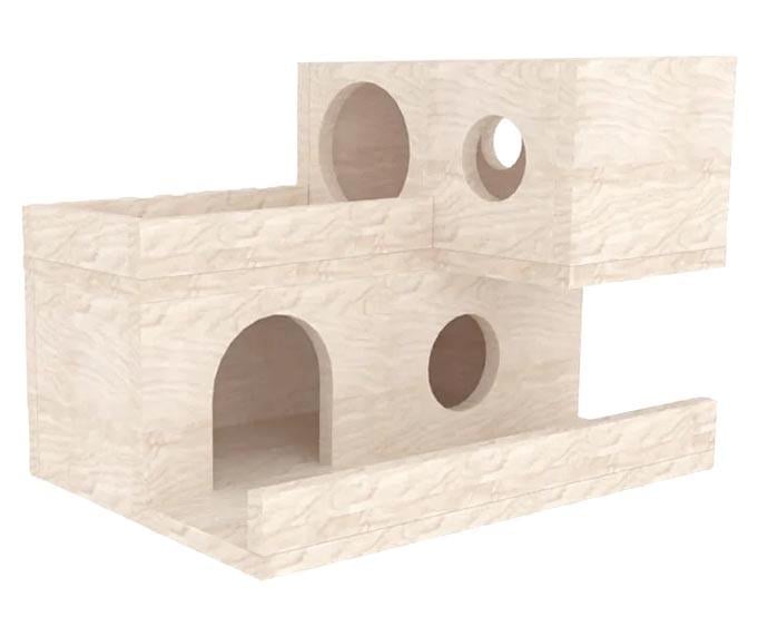 Будиночок для шиншили з дерева Мозабрі Бланже (ДДШ-004501) Будиночок для шиншили з дерева Мозабрі Бланже (ДДШ-004501)