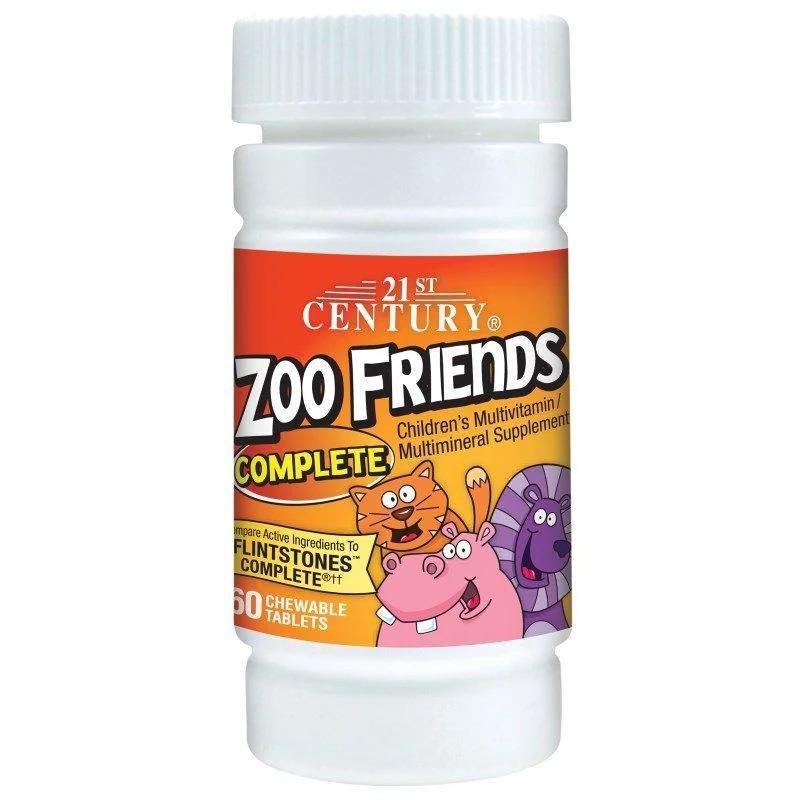 Витамины 21st Century Zoo Friends Complete 60 Chewable Tablets Витамины 21st Century Zoo Friends Complete 60 Chewable Tablets