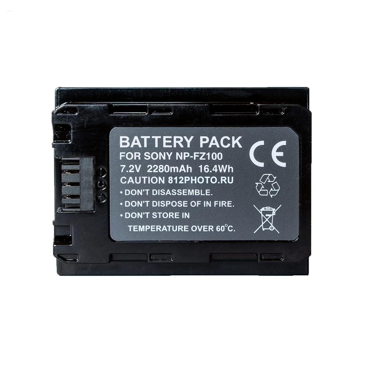 Акумулятор NP-FZ100 аналог 2280 ma для фотоапаратів Sony A7 III A7R III A9 Акумулятор NP-FZ100 аналог 2280 ma для фотоапаратів Sony A7 III A7R III A9