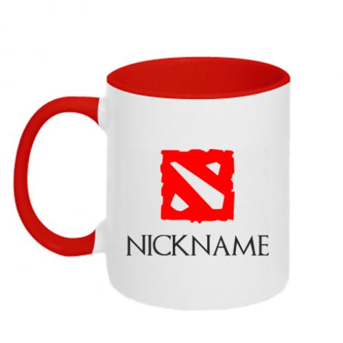 Чашка двухцветная Your nickname Dota 2 320 мл Красно-белый (3293346-18-95478)