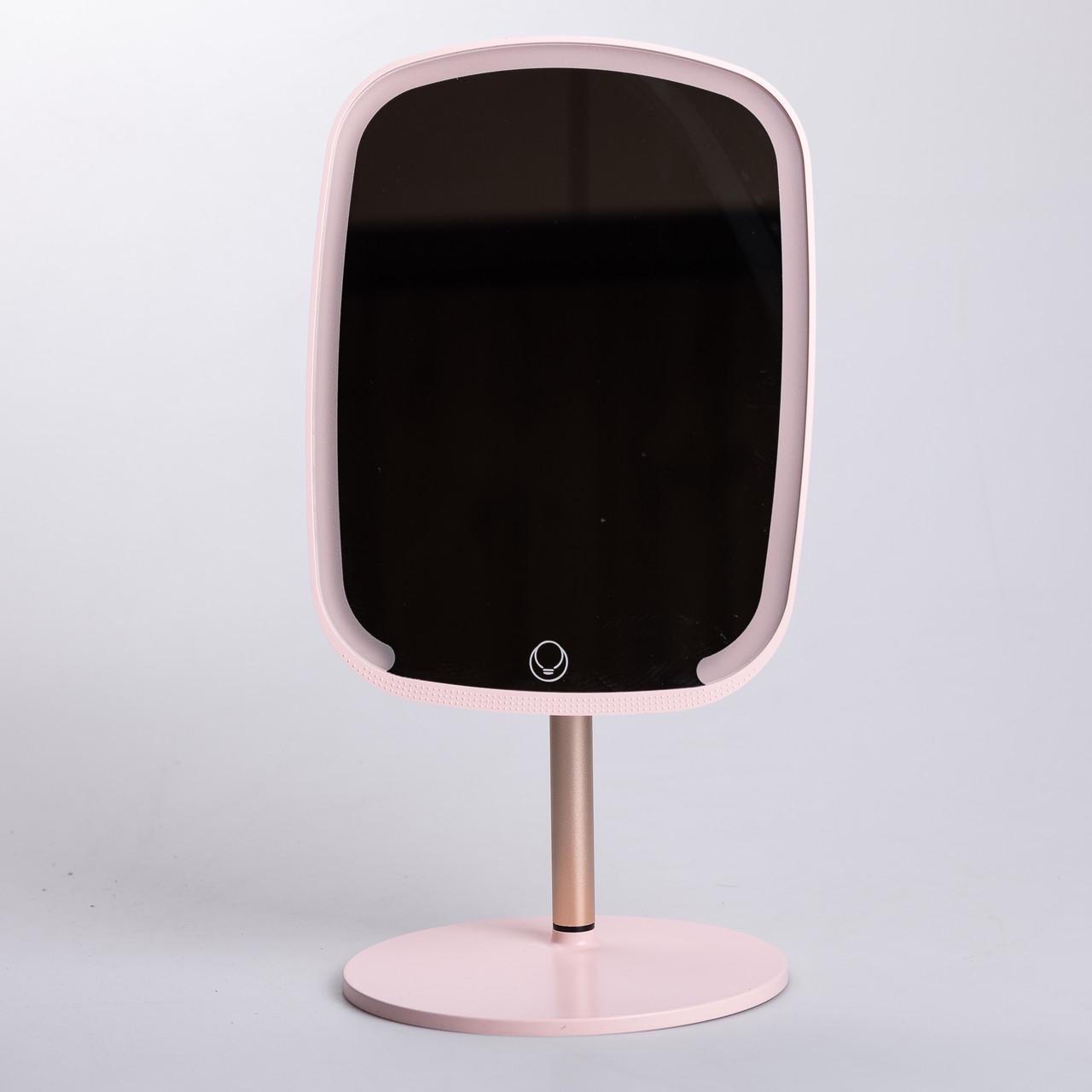 Дзеркало настільне з підсвічуванням для макіяжу на ніжці 23х18 см Рожевий (6884) - фото 7 Дзеркало настільне з підсвічуванням для макіяжу на ніжці 23х18 см Рожевий (6884) - фото 7