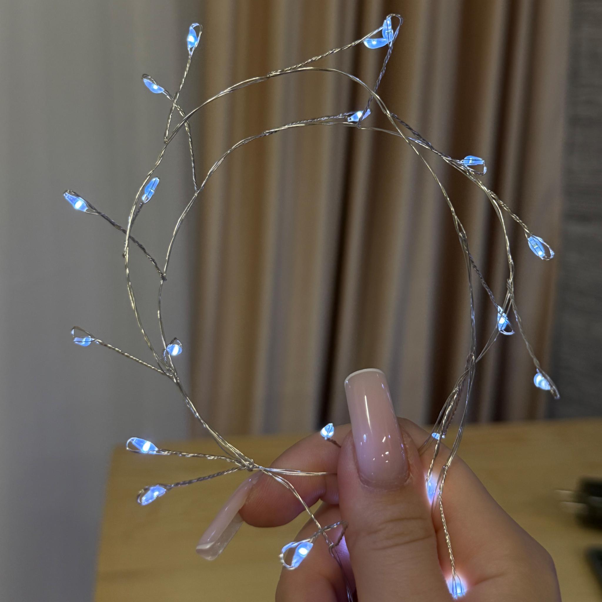 Гірлянда нитка-мішура Роса 8 режимів з пультом LED 1500 50 м білий провід Холодне біле світло (FC25042) - фото 6 Гірлянда нитка-мішура Роса 8 режимів з пультом LED 1500 50 м білий провід Холодне біле світло (FC25042) - фото 6