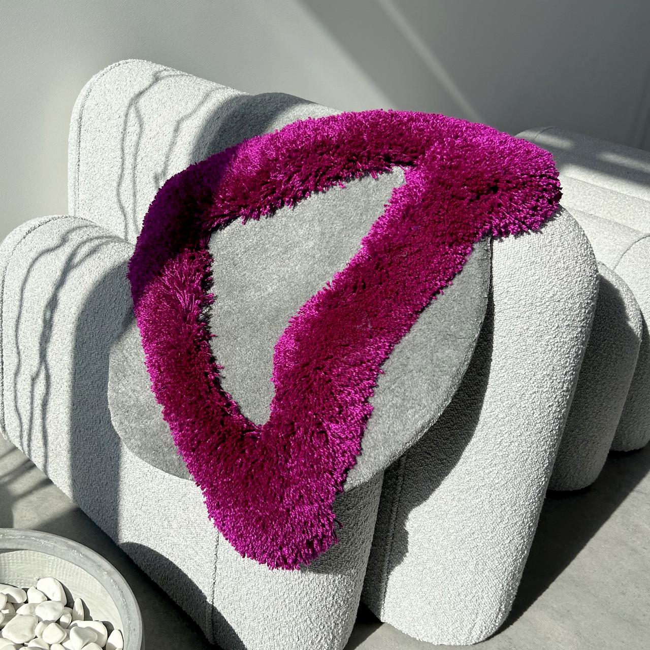 Ковер ручной работы с объемным узором Абстрактный островок 75х50 см