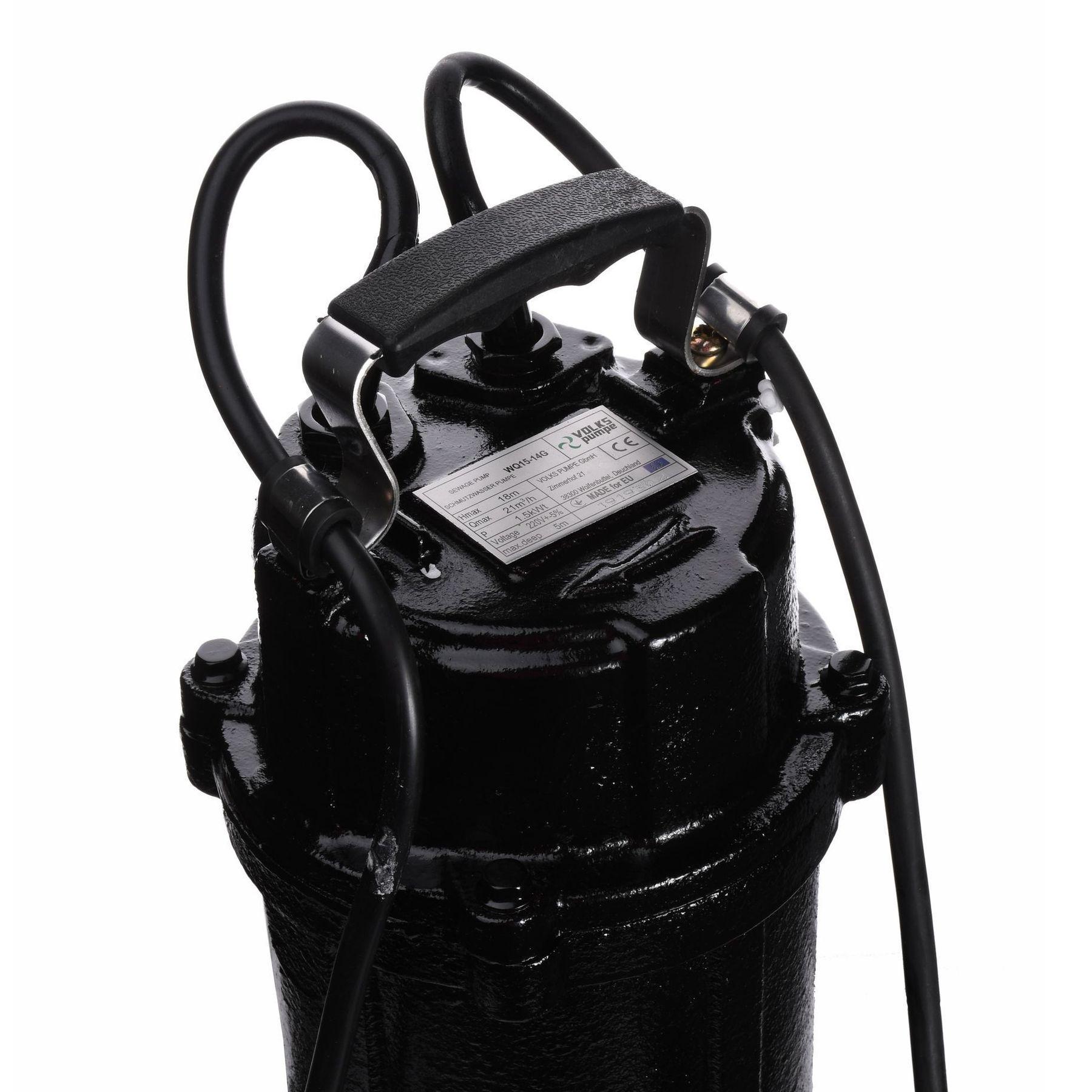 Фекальний насос VOLKS pumpe WQ15-14G з ріжучим механізмом 1,5 кВт (000013626) - фото 5 Фекальний насос VOLKS pumpe WQ15-14G з ріжучим механізмом 1,5 кВт (000013626) - фото 5