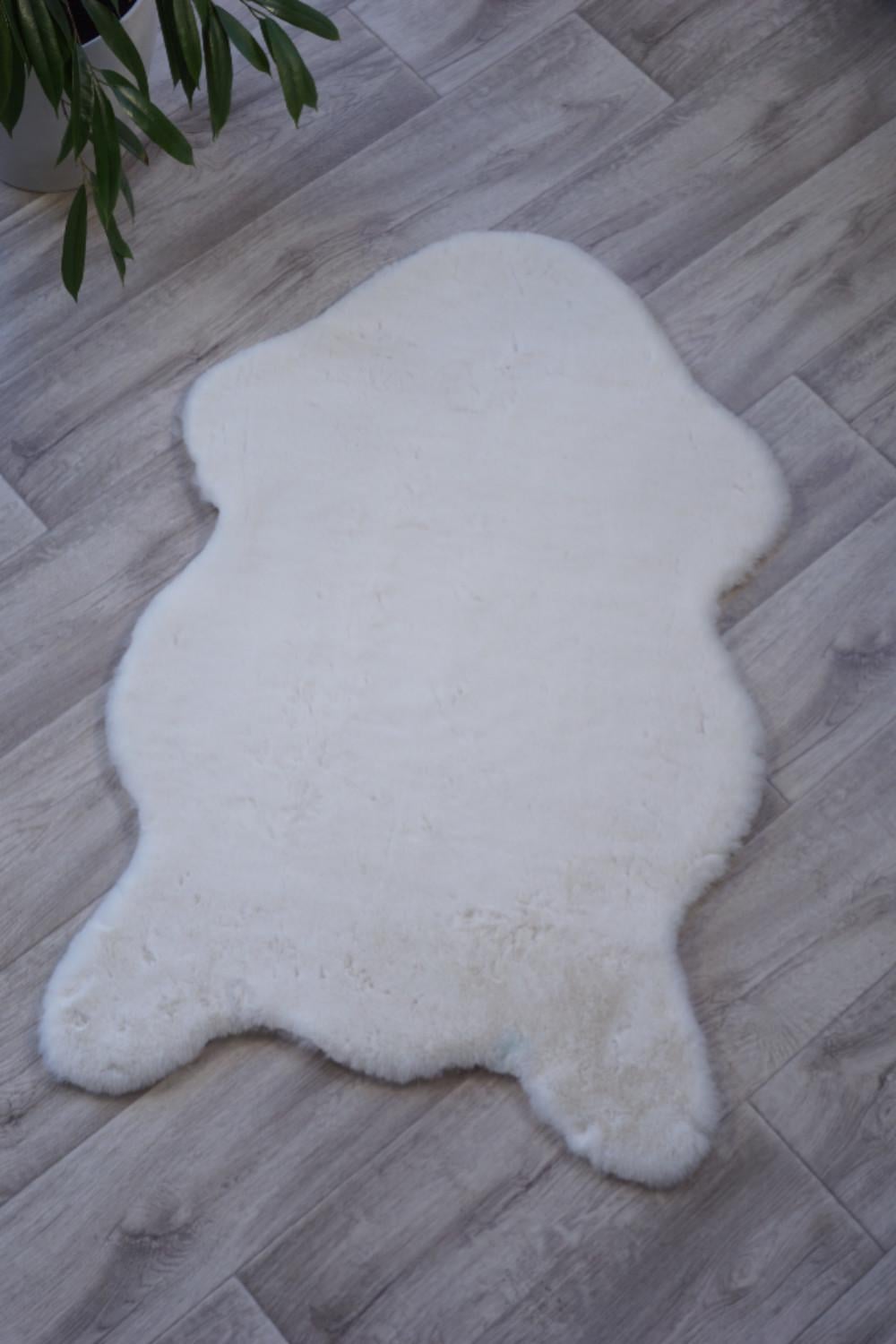 Ковер с высоким ворсом Estera tpr 70x110 см White skin (34139547)