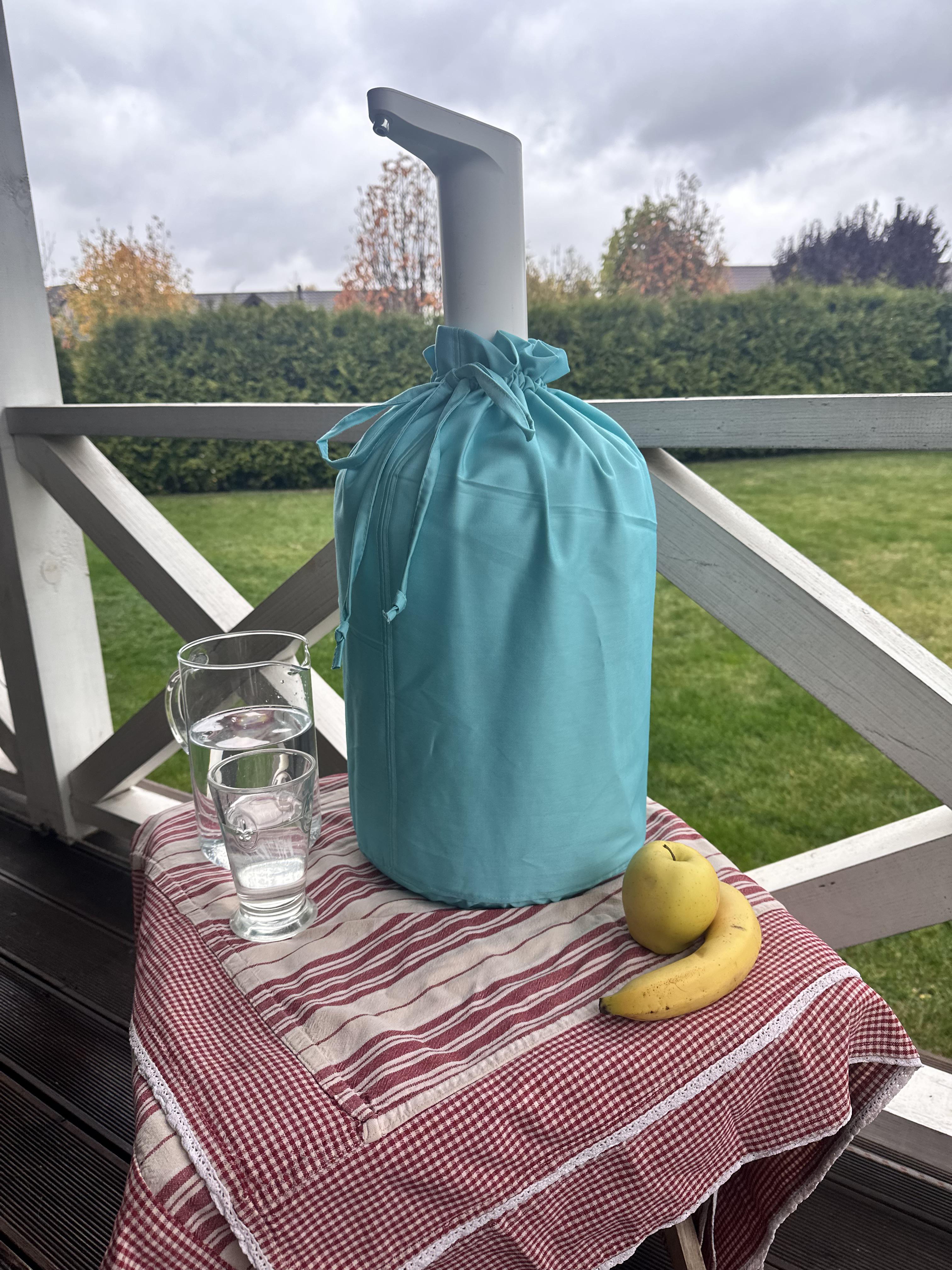 Чохол текстильний котоновий однотонний на пластиковий бутль 19 л Ментоловий - фото 5 Чохол текстильний котоновий однотонний на пластиковий бутль 19 л Ментоловий - фото 5