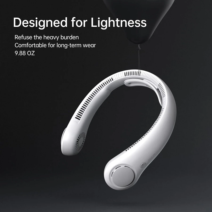 Вентилятор на шею JisuLife Neck Fan Life4 портативный Type-C 5000 mAh Серый (135113) - фото 7 Вентилятор на шею JisuLife Neck Fan Life4 портативный Type-C 5000 mAh Серый (135113) - фото 7