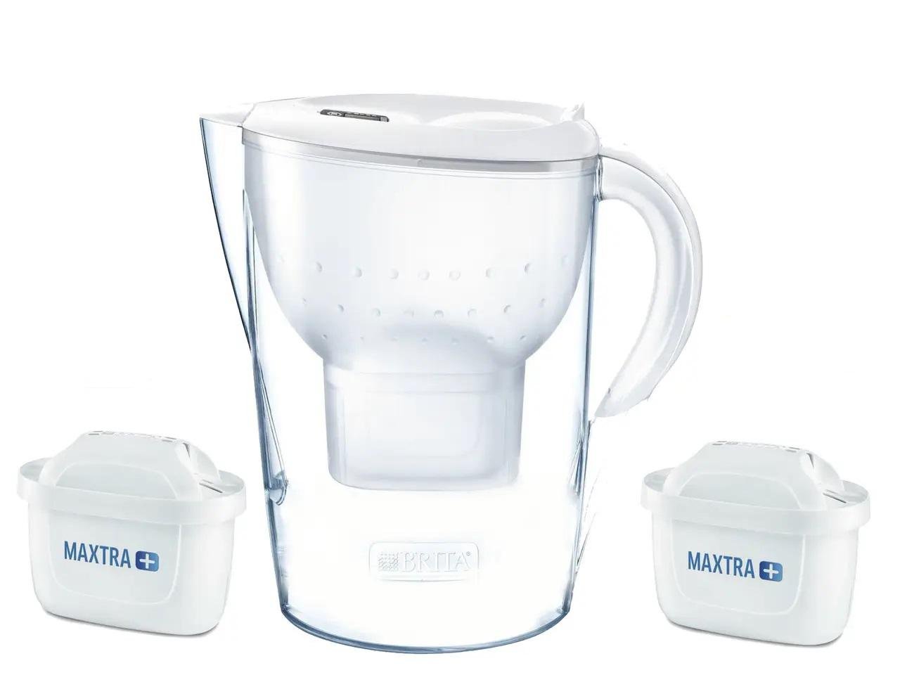 Фильтр-кувшин Brita Marella XL с 2 картриджами Maxtra и Pure Performance 3,5 л с практичным дизайном