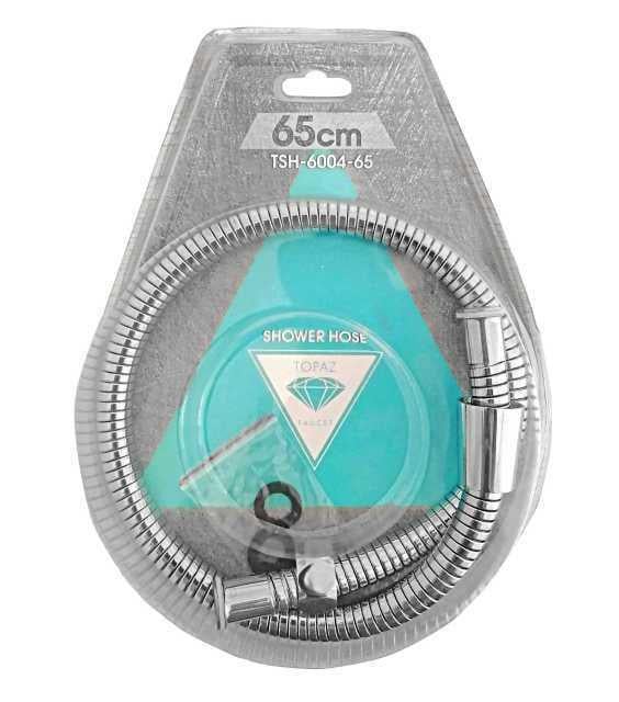 Шланг для душа в металлической оплетке TOPAZ TSH-6004 000014261 650 мм Хром (110430)