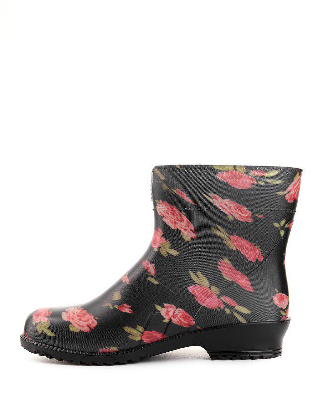 Жіночі гумові напівчоботи Litma р. 36 Троянди на чорному - фото 2