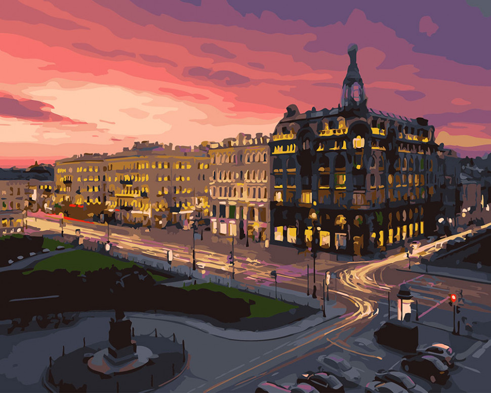 Картина по номерам Brushme Вечерняя площадь (GX23857) Картина по номерам Brushme Вечерняя площадь (GX23857)