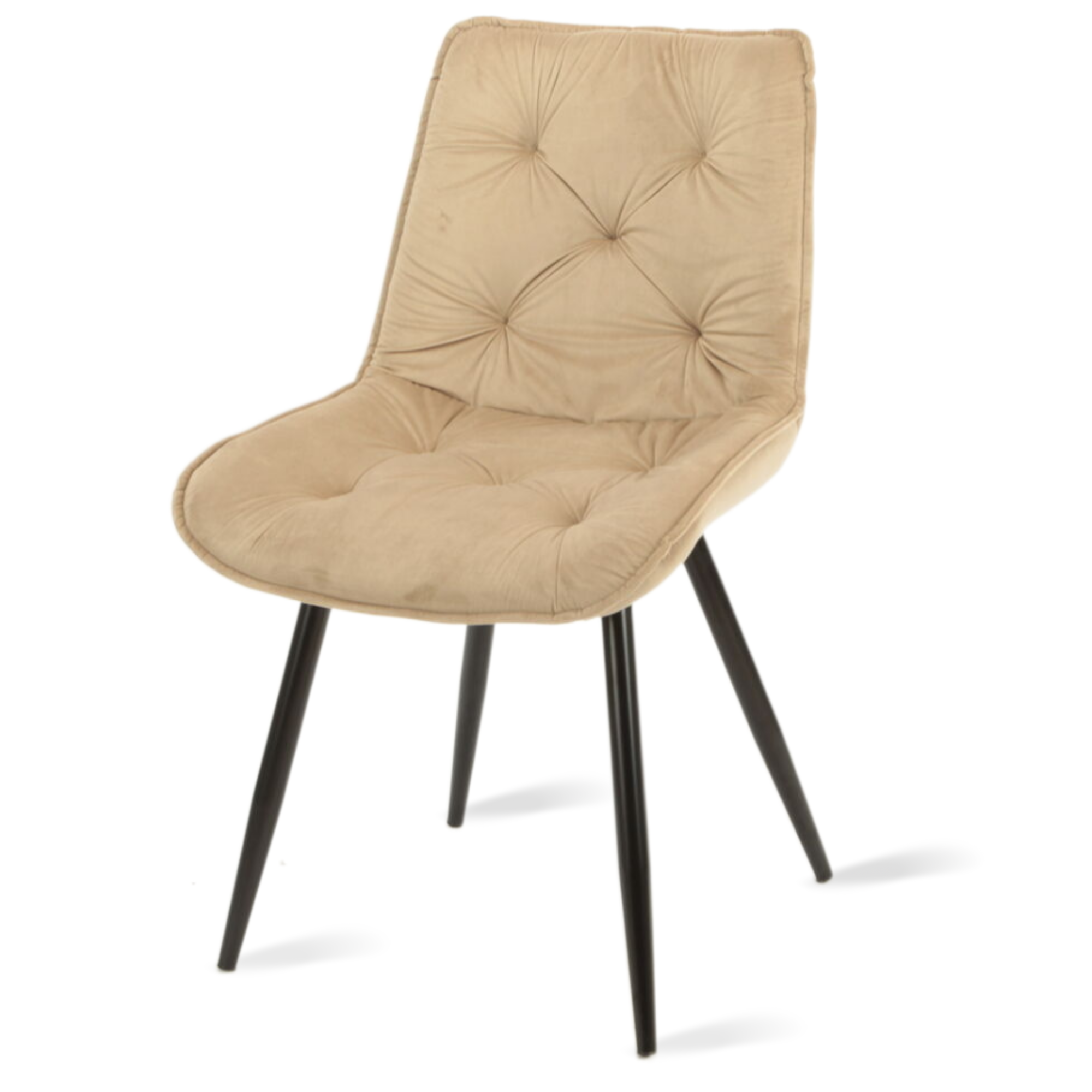 Стул Intarsio Style черный каркас Бежевый Стул Intarsio Style черный каркас Бежевый