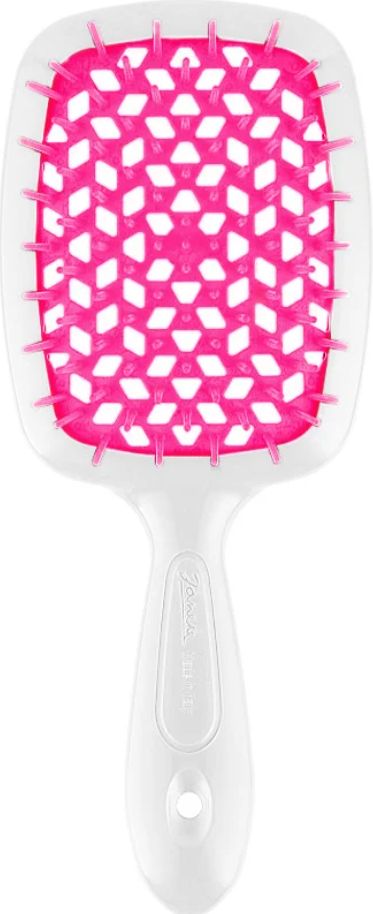 Щітка для волосся JANEKE Superbrush small 17,5х7 см Білий з рожевим