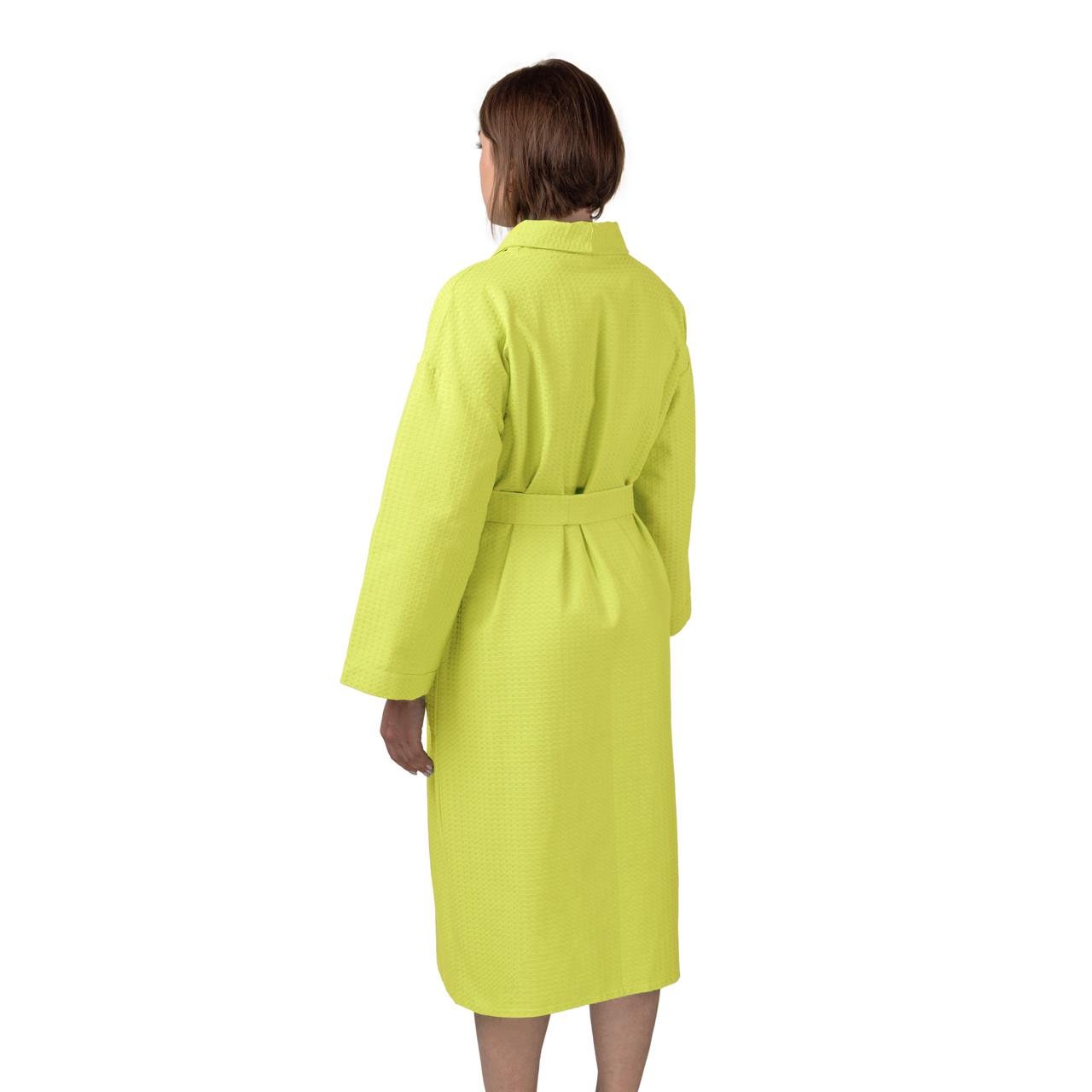 Халат вафельный Luxyart Кимоно р. 42-44 S хлопок Лаймовый (LS-7198) - фото 2 Халат вафельный Luxyart Кимоно р. 42-44 S хлопок Лаймовый (LS-7198) - фото 2