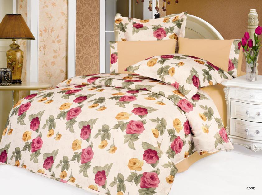 Комплект постільної білизни Le Vele Rose євро 200х220 см Різнокольоровий (lv-120) - фото 2