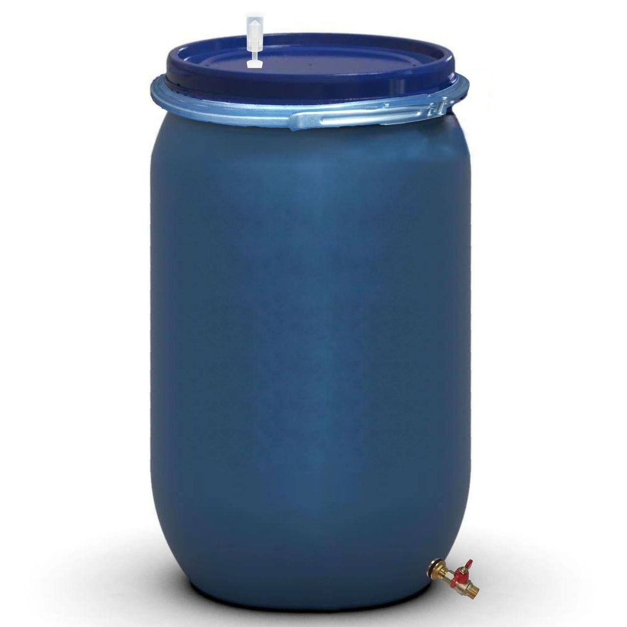 Бочка для бродіння Litolan з гідрозатвором U металевим хомутом та латунним зливним краном 1/2" 230 л (2703121М) - фото 1 Бочка для бродіння Litolan з гідрозатвором U металевим хомутом та латунним зливним краном 1/2" 230 л (2703121М) - фото 1