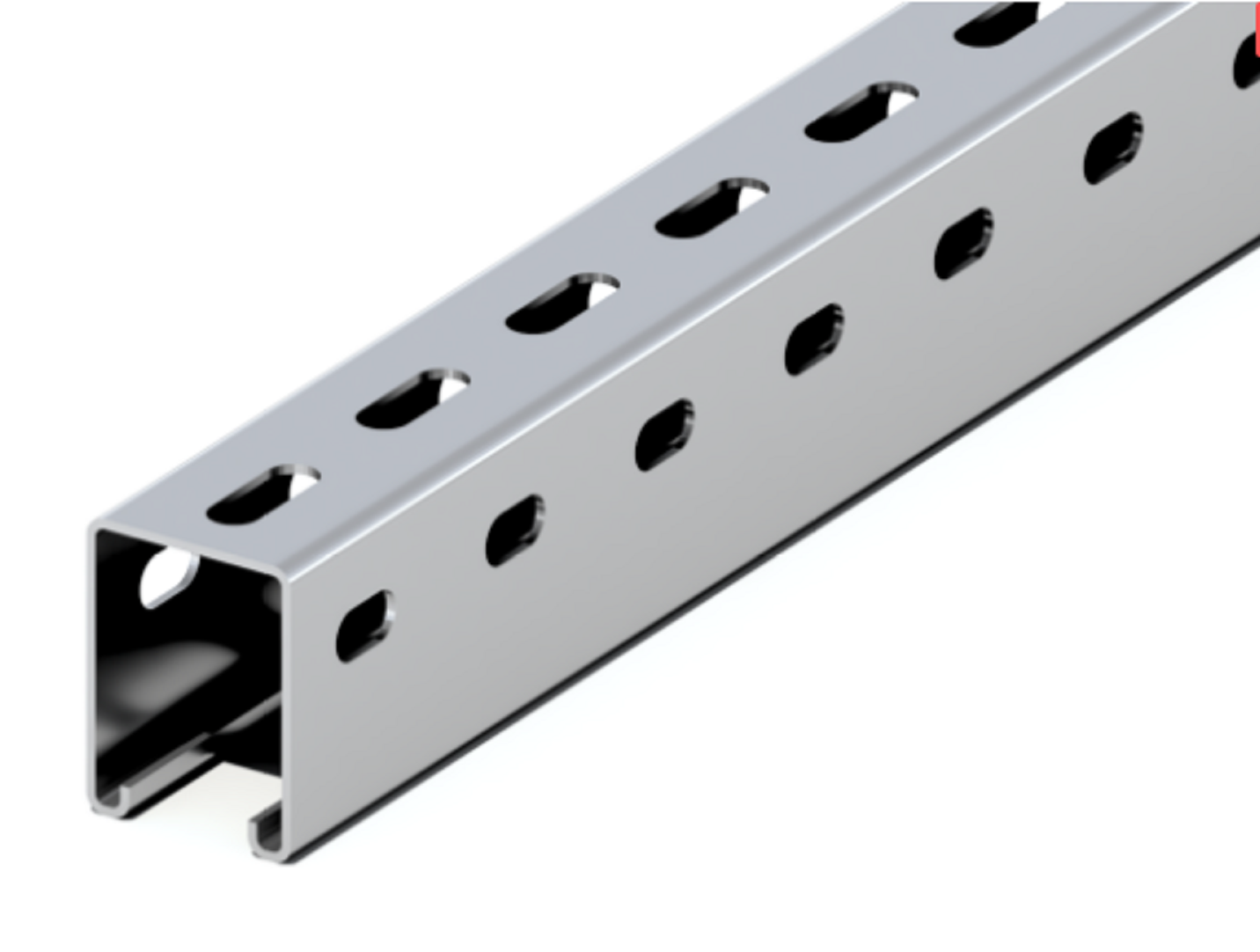 Профиль монтажный 3D оцинкованный перфорированный 45х60х2 мм