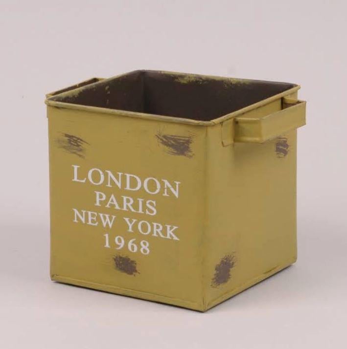Кашпо металлическое London Paris New York 1968 (38884)