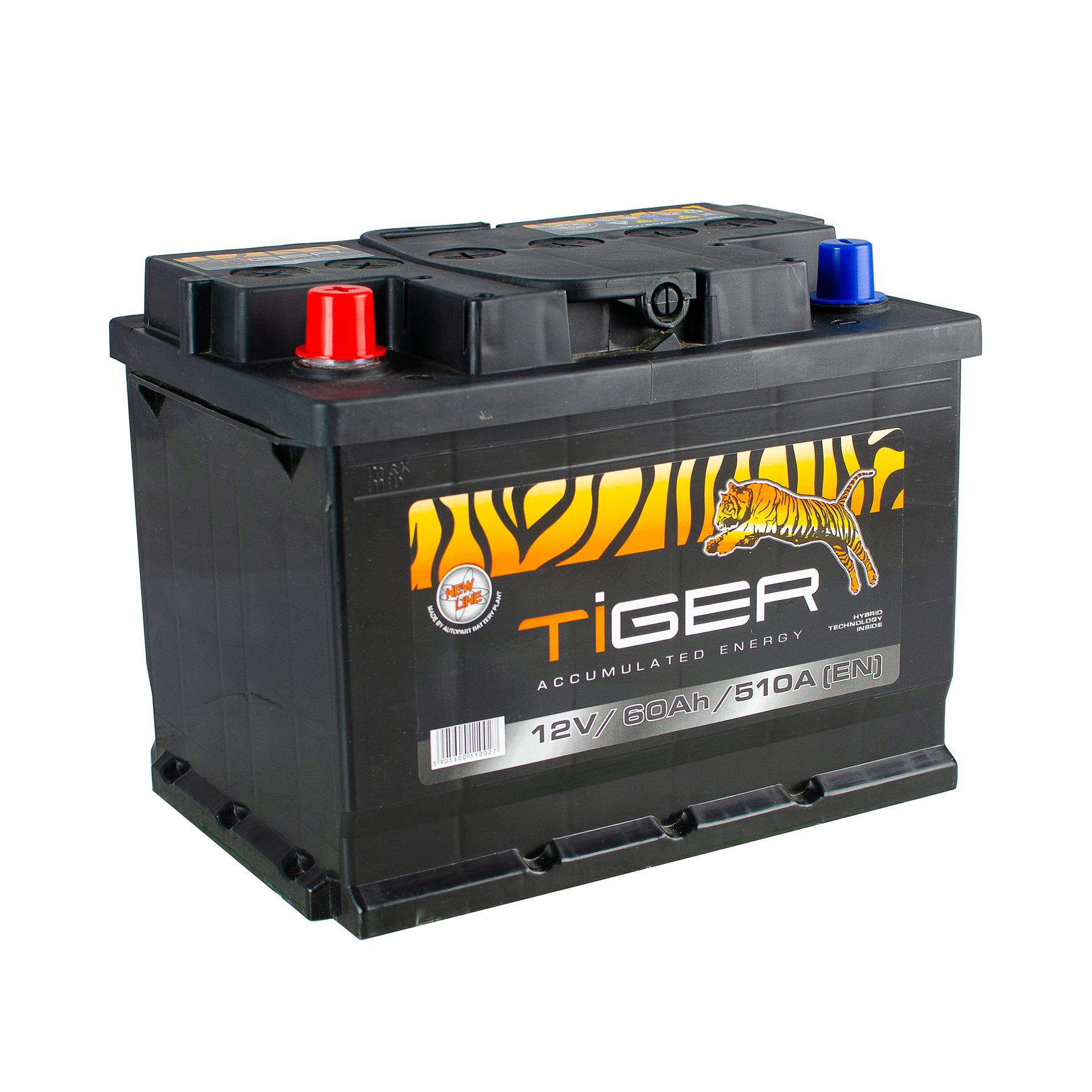 Аккумулятор Tiger 60 Ah/12V 0 плюс справа