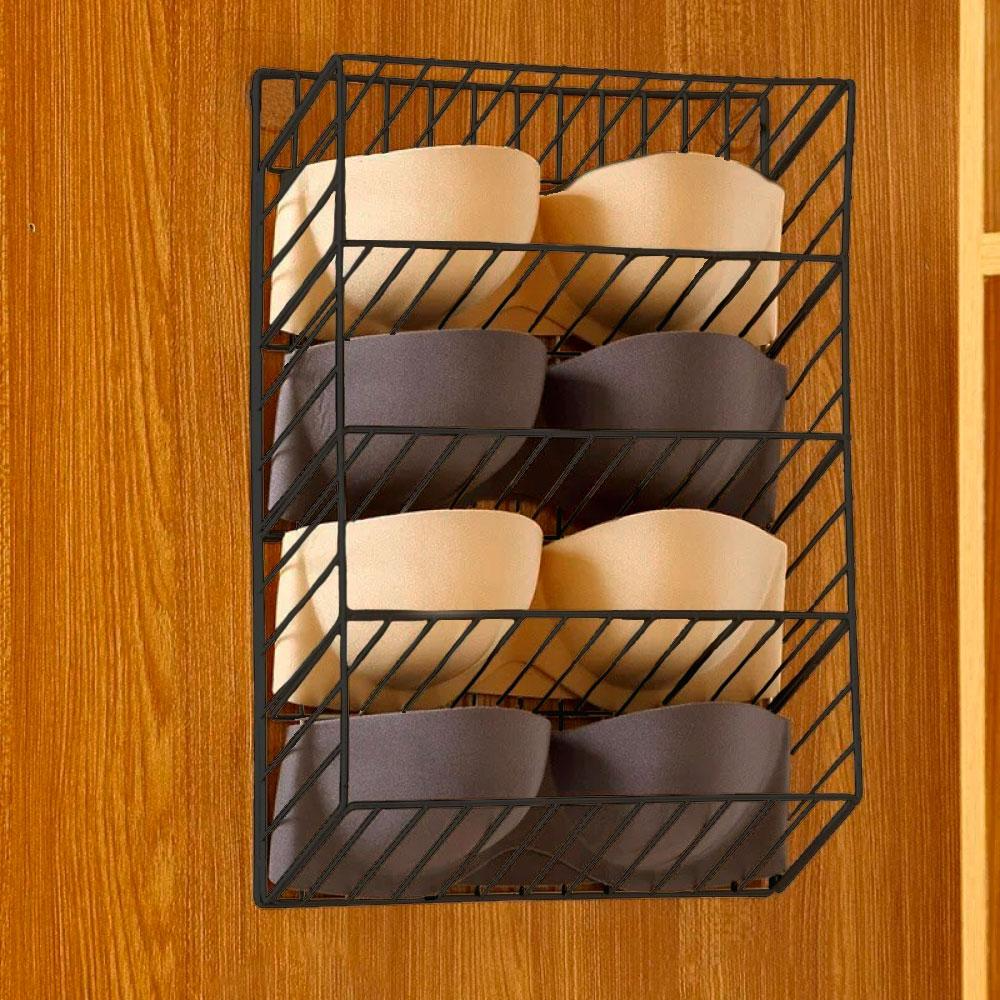 Подвесная полка органайзер для нижнего белья 30x8,5x41 см Черный - фото 5 Подвесная полка органайзер для нижнего белья 30x8,5x41 см Черный - фото 5