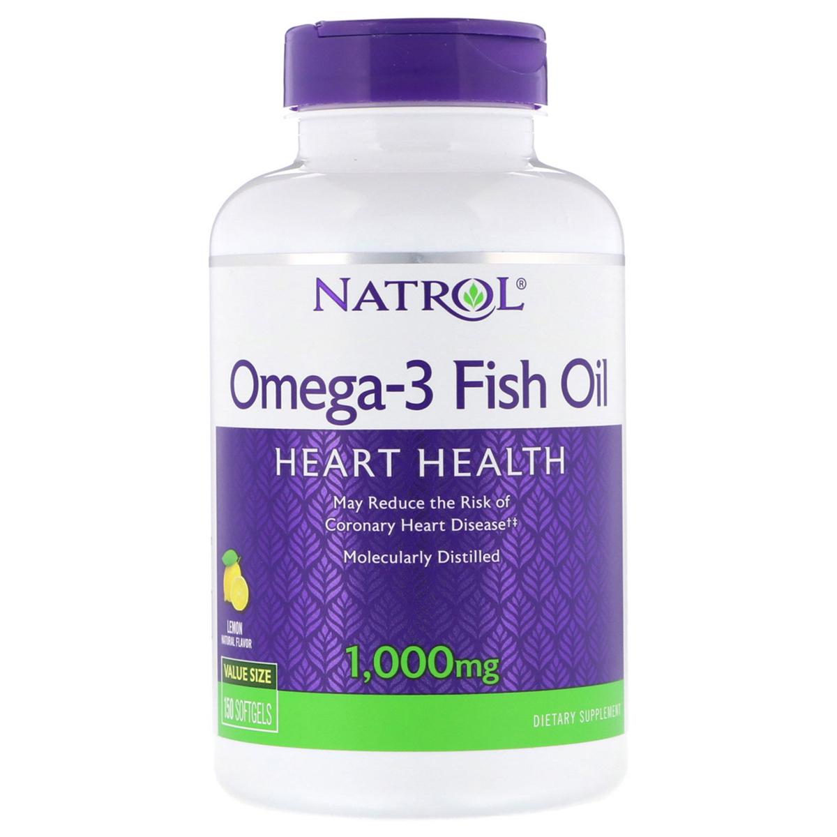 Омега-3 Natrol Omega-3 Fish Oil рыбий жир 1000 мг 150 желатиновых капсул (NTL04040)