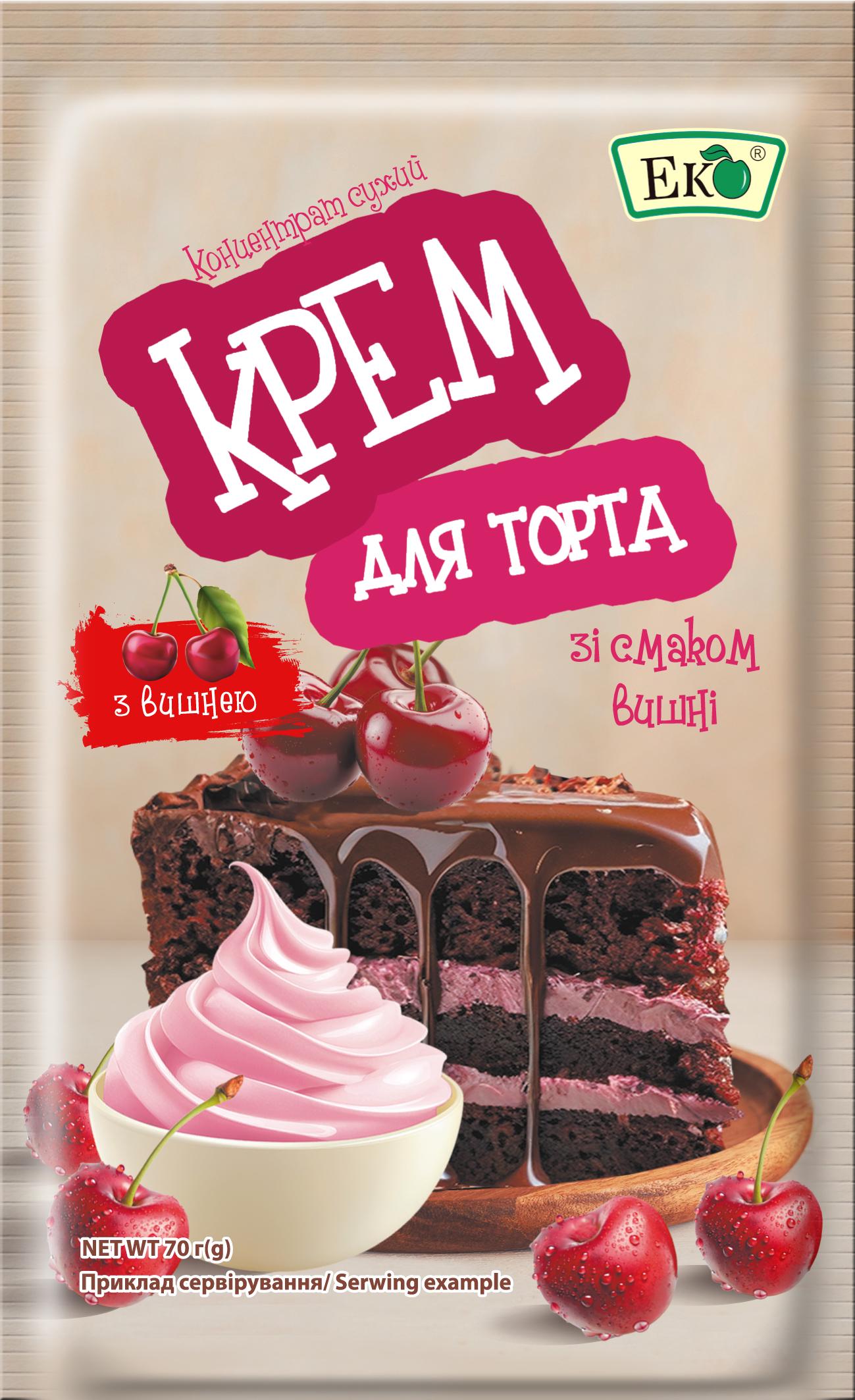 Крем для торта зі смаком вишні Еко 70 г