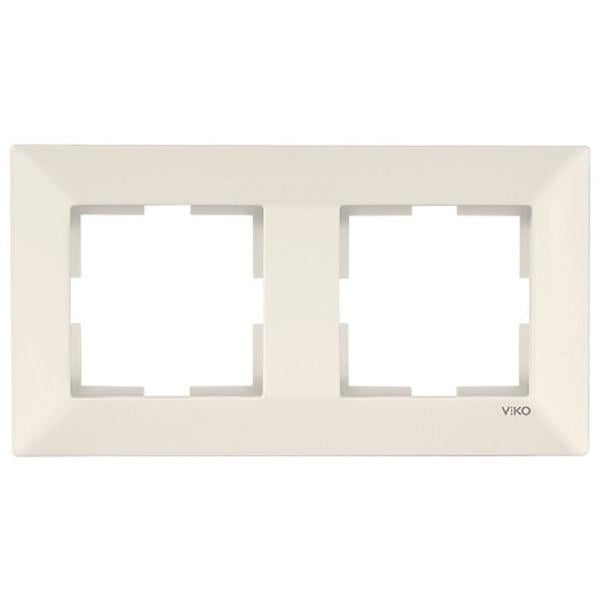 Рамка двухместная горизонтальная Viko Meridian Кремовый (00000012516) Рамка двухместная горизонтальная Viko Meridian Кремовый (00000012516)