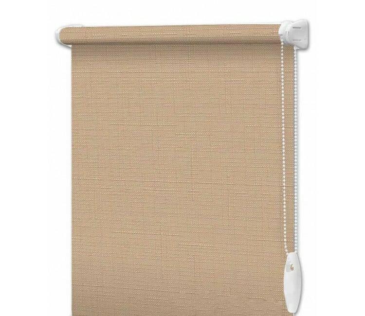 Рулонна штора Wenster Льон 881 75х160 см відкритого типу Темно-бежевий (37020193)