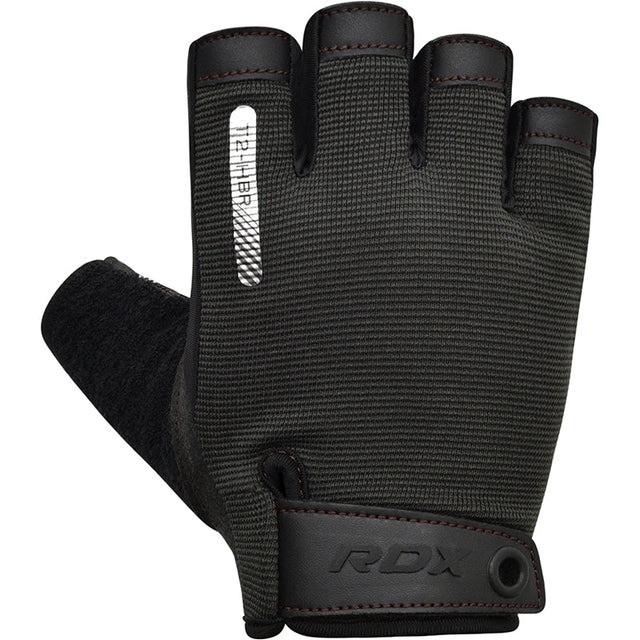 Перчатки для фитнеса RDX T2 Half M Brown - фото 3