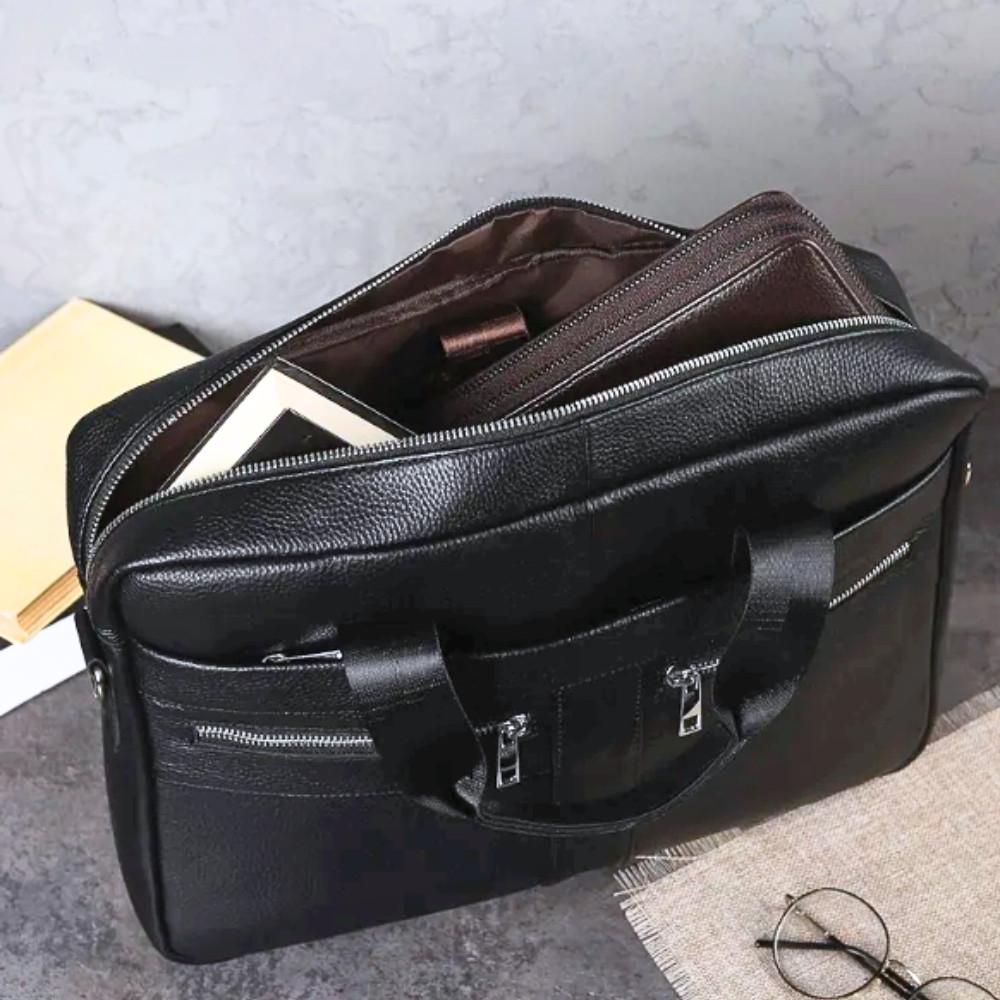 Портфель чоловічий Lorian з натуральної шкіри з відділенням для ноутбука Чорний (LR 252019-black) - фото 10 Портфель чоловічий Lorian з натуральної шкіри з відділенням для ноутбука Чорний (LR 252019-black) - фото 10