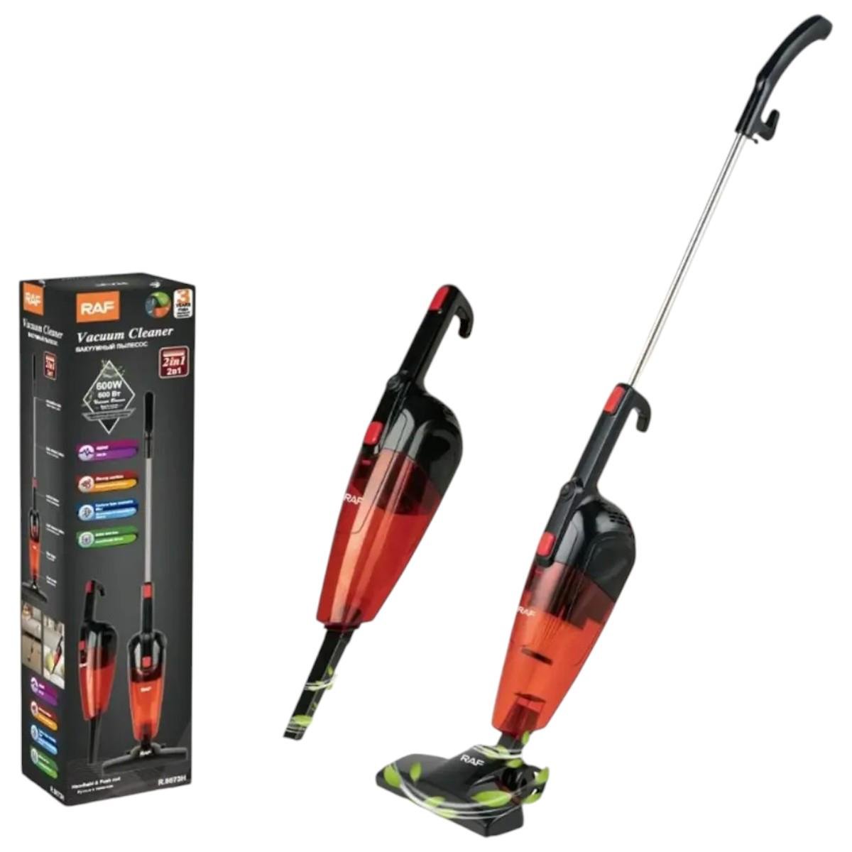 Пилосос вакуумний ручний RAF 2в1 600 Вт вертикальний без мішка Червоний (8673 H) - фото 3 Пилосос вакуумний ручний RAF 2в1 600 Вт вертикальний без мішка Червоний (8673 H) - фото 3