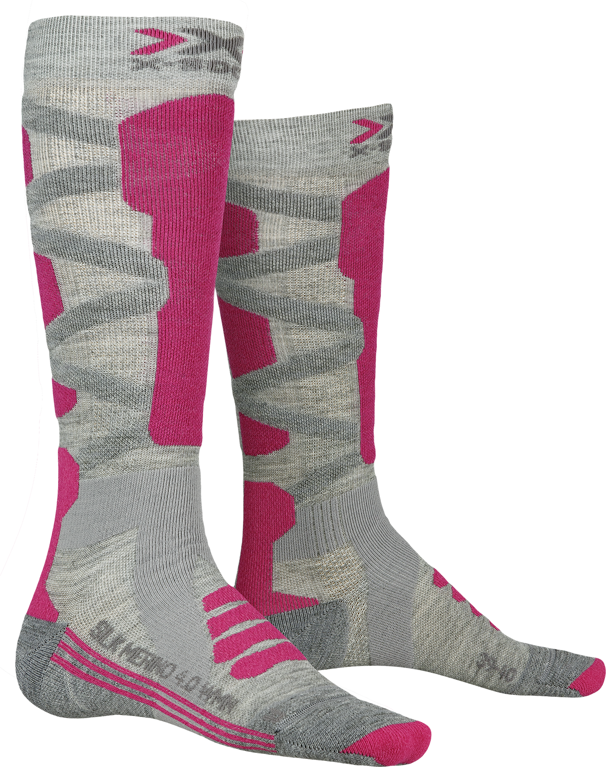 Женские носки X-SOCKS Ski Silk Merino 4,0 XS-SSKMW19W-G144 p. 37/38 Grey Melange/Pink