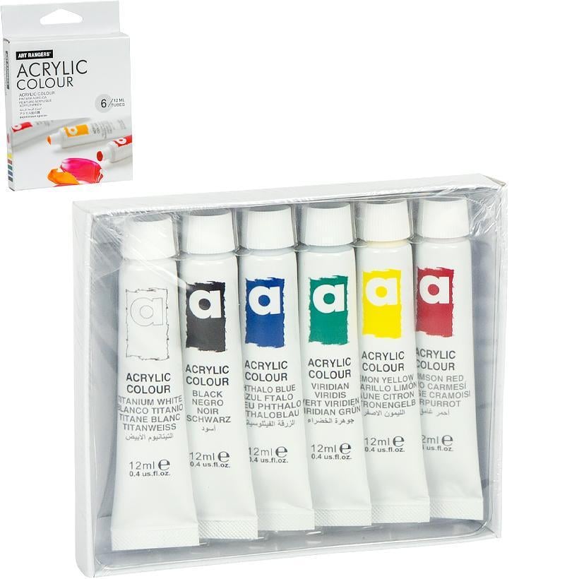 Акриловые краски для рисования Rangers Art пастель в тюбиках 6 цветов по 12 мл (2688322002)