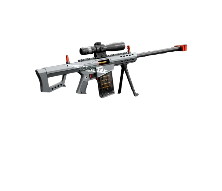 Іграшкова снайперська гвинтівка Barrett Баррет з оптичним прицілом стріляє м'якими кульками з гільзою 94 см (2629058063)